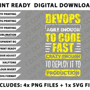 Devops Engineer Cloud Computing Agile Software Development Png Bundle, Digital Downloads image 3