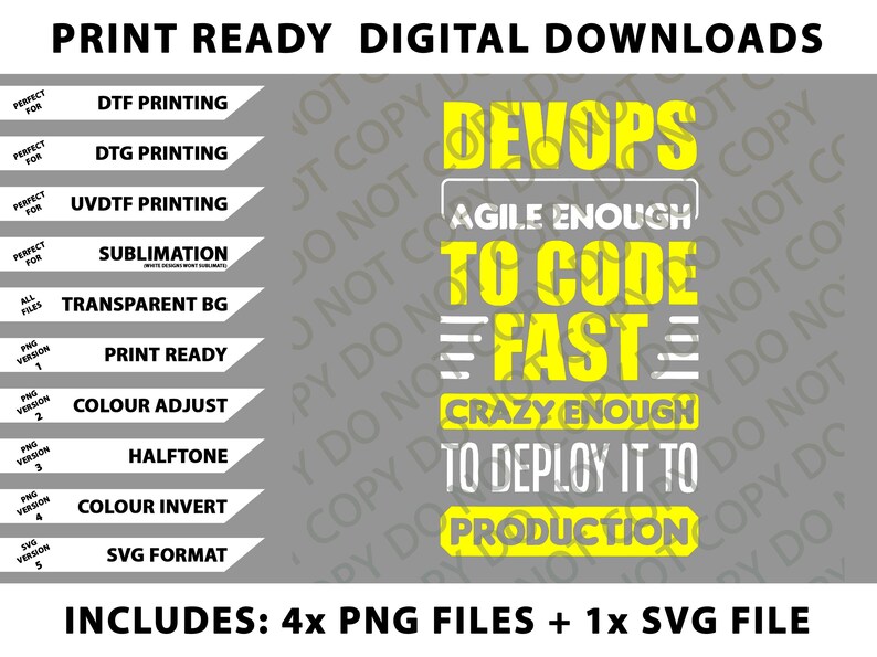 Devops Engineer Cloud Computing Agile Software Development Png Bundle, Digital Downloads image 2
