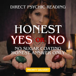 Eerlijk ja of nee paranormaal lezen | Alleen direct antwoord | Geen suikercoating | Prioritaire levering