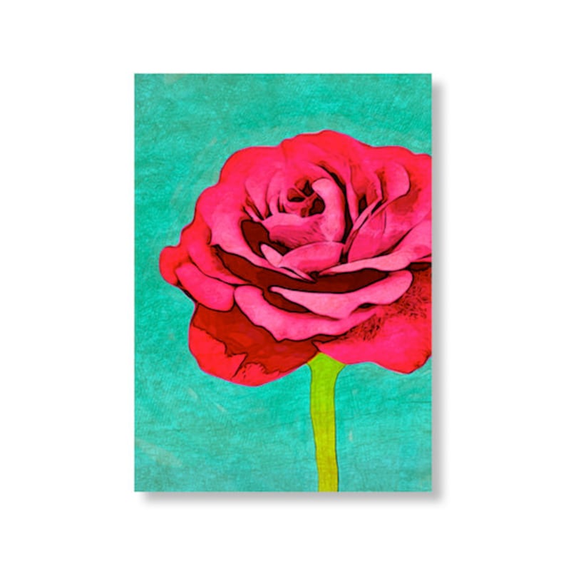 Colorful Flower Print Pop Art Print Modern Art Wall Decor Pop Etsy