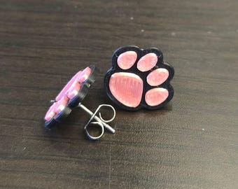 Oorknopjes met teenpootafdruk – geweldig cadeau voor dierenliefhebbers!