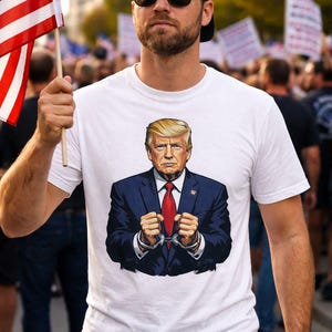 Anti-Trump T-Shirt, Donald Trump in Chains, Political Humor