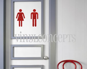 Restroom Man and Woman -Specialty Vinyl Only- Vinyl Wall Art