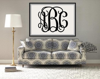 Extra Large Wall Monogram - Vinyl Wall Art