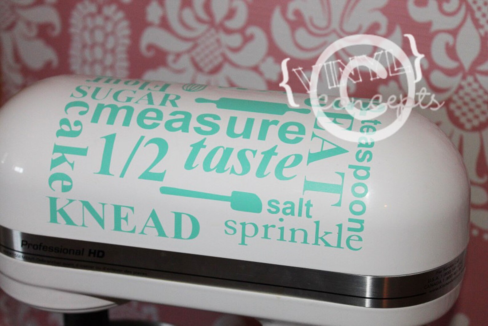 Kitchen Aid Mixer Vinyl Decal Vinyl Wall Art Etsy