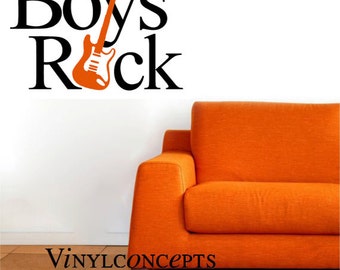 Boys Rock - Vinyl Wall Art