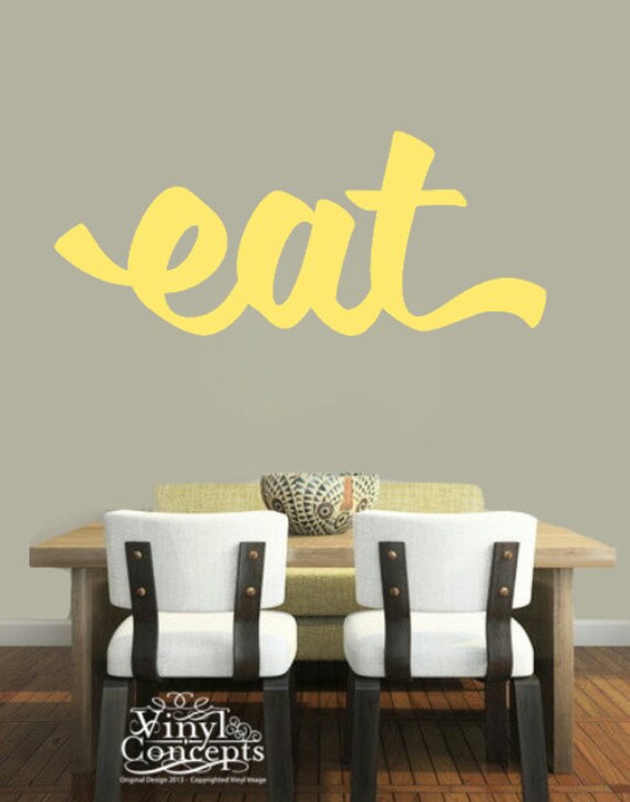 Large Eat Vinyl Wall Art Etsy