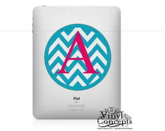 7" Chevron Monogram Decal - Two colors - Vinyl Wall Art