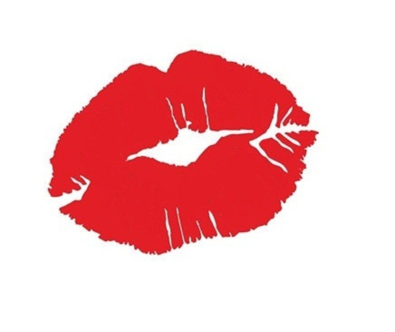 Kissy Lip Vinyl Wall Art - Etsy