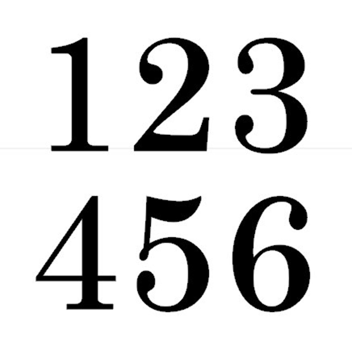 4 tall Numbers 1-6 Vinyl Wall Art | Etsy