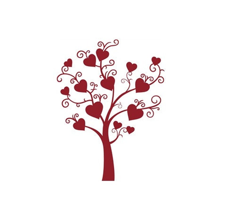 Heart Tree Vinyl Wall Art image 1