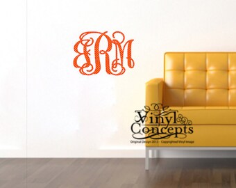 Large Monogram Decal - Specialty Colors Only - Vinyl Wall Art