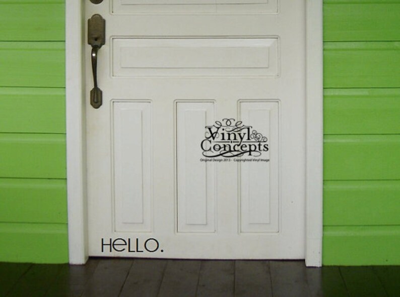 Hello. Vinyl Wall Art Etsy