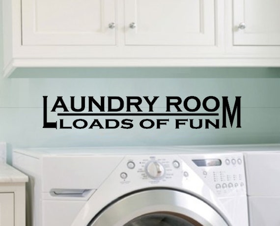 Imprinted Designs Laundry Room Loads of Fun Vinyl Wall Decal Sticker Art Imprinted Designs Laundry Room Loads of Fun Vinyl Wall Decal Sticker Art