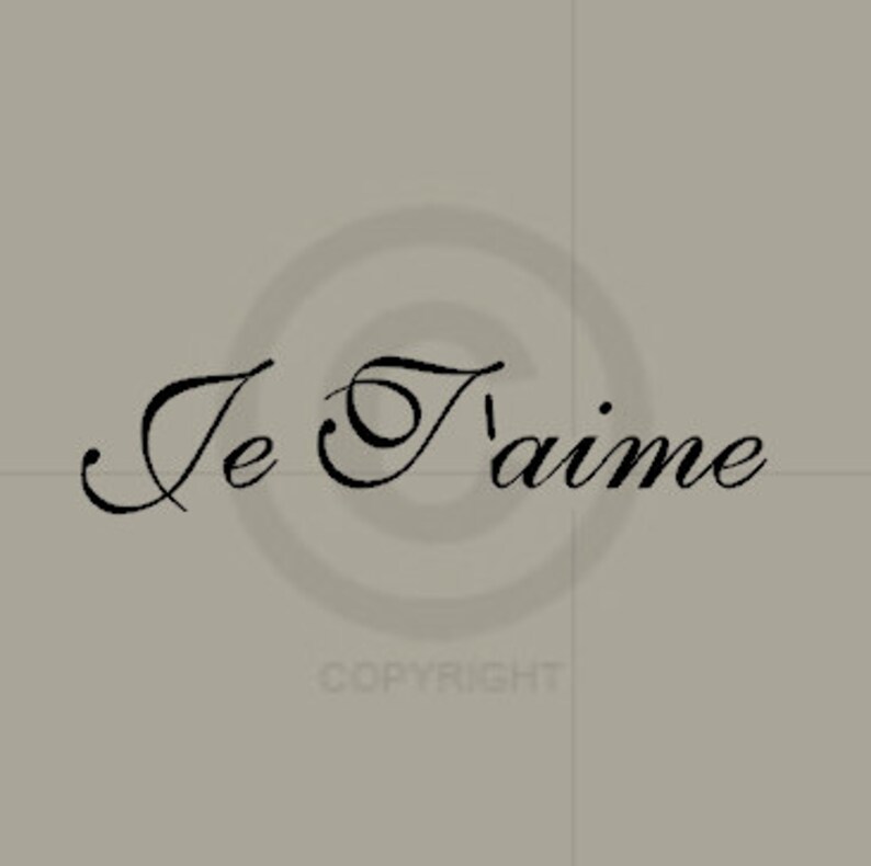 Je T'aime Vinyl Wall Art | Etsy