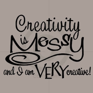 Messy Creativity Vinyl Wall Art image 1
