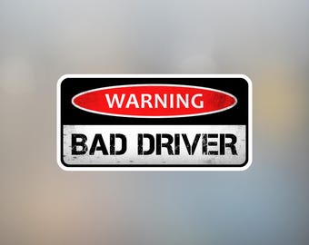 運転マナーの悪いドライバーへの警告ステッカー｜新米ドライバー向けのおもしろい車のバンパーステッカー