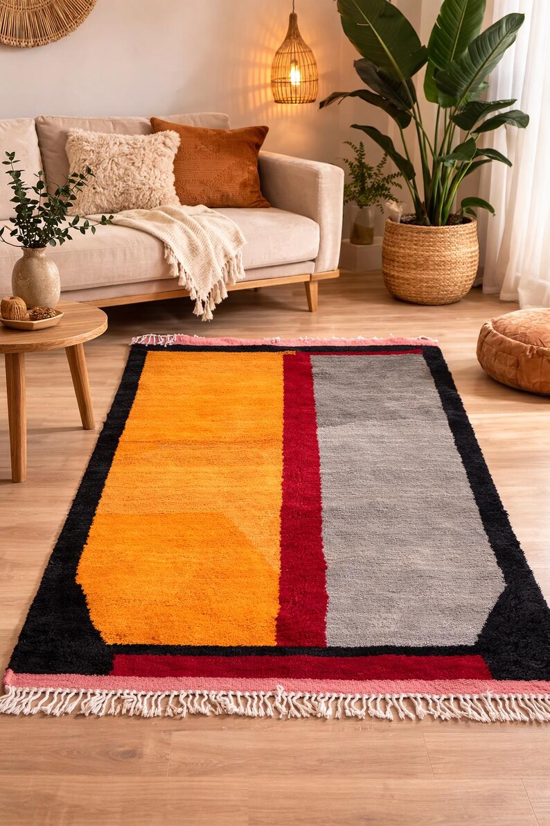 Boujaad Moroccan Rug Set of 3 Handmade Wool Rugs 2x3m Colorful Berber ...