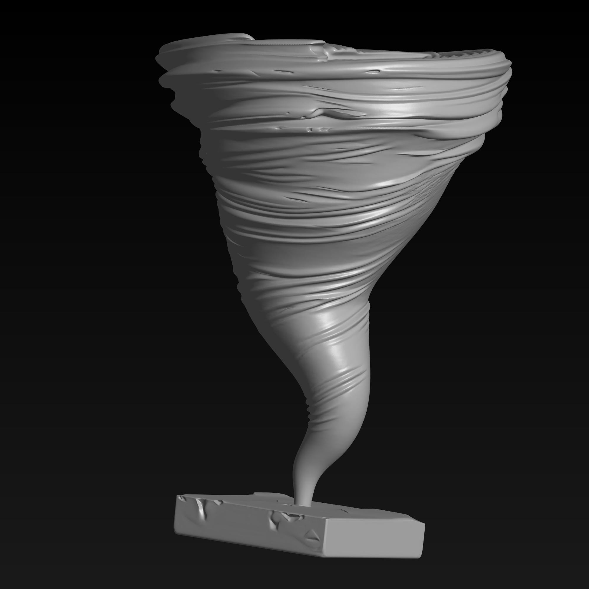 Abstract Tornado Sculpture STL | Modern Art 3D Model (printable File ...