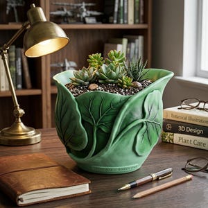 Cabbage Leaf Planter - Etsy