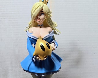 Met de hand geschilderd op Rosalina geïnspireerd harsstandbeeld – verzamelfiguur prinses videogame – Fantasy displaydecor