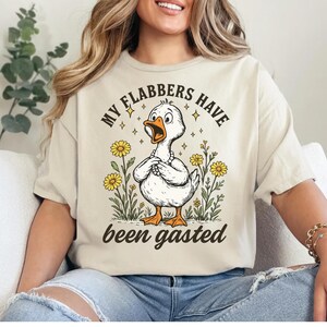 Funny Goose PNG, Sarcastic Animal Humor, My Flabbers Have Been Gasted (Digital Download) image 2