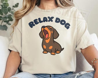 Funny Dog Graphic Tee, Relaxed Summer Vibe, Comfort Colors Unisex T-Shirt