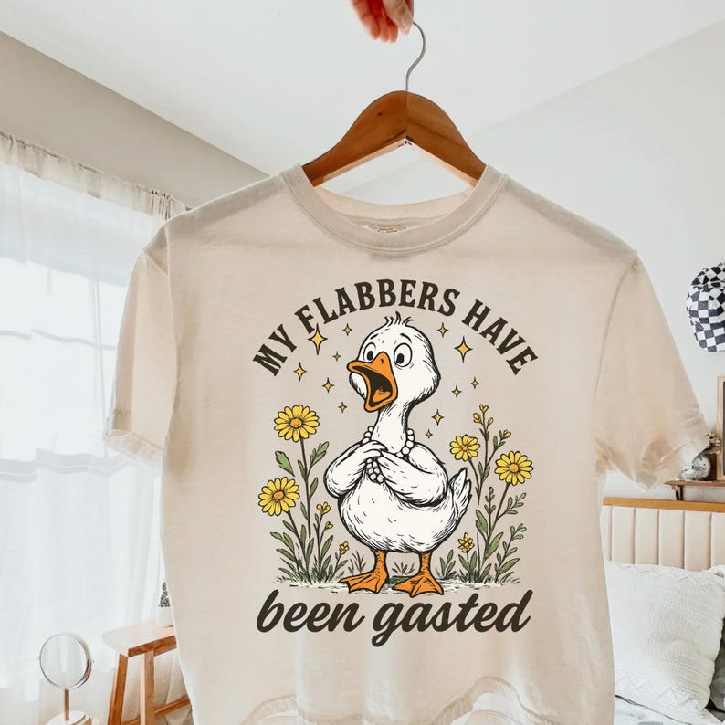 Funny Goose PNG, Sarcastic Animal Humor, My Flabbers Have Been Gasted (Digital Download) image 4