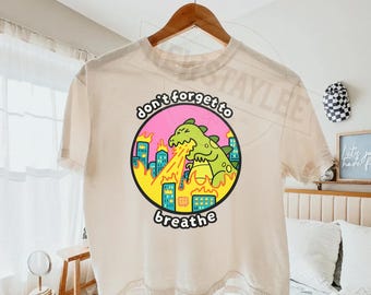 Funny Dinosaur Fire Breathing Graphic (Digital Download)