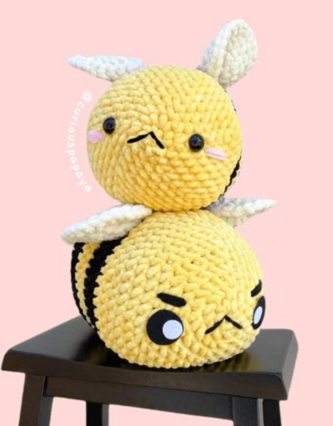 Jumbo Bee Crochet Pattern | Giant Plush Amigurumi (digital Download) - Etsy