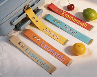 Correa de equipaje de lona personalizada: etiqueta monogramada, opción de logotipo personalizado