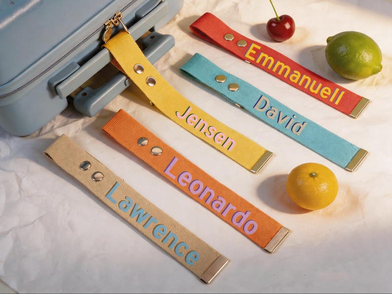 personalised luggage straps
