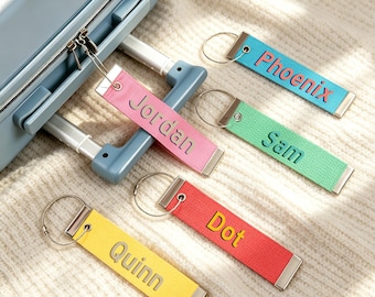 Cinta de nailon con sombra 3D para equipaje con nombre personalizado/Correa de identificación de viaje personalizada en 8 colores brillantes