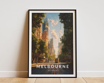 Mellow City Map Print: Australien Reiseplakat