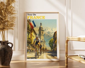 Stampa artistica del Tour de France: poster del Grand Tour di Francia