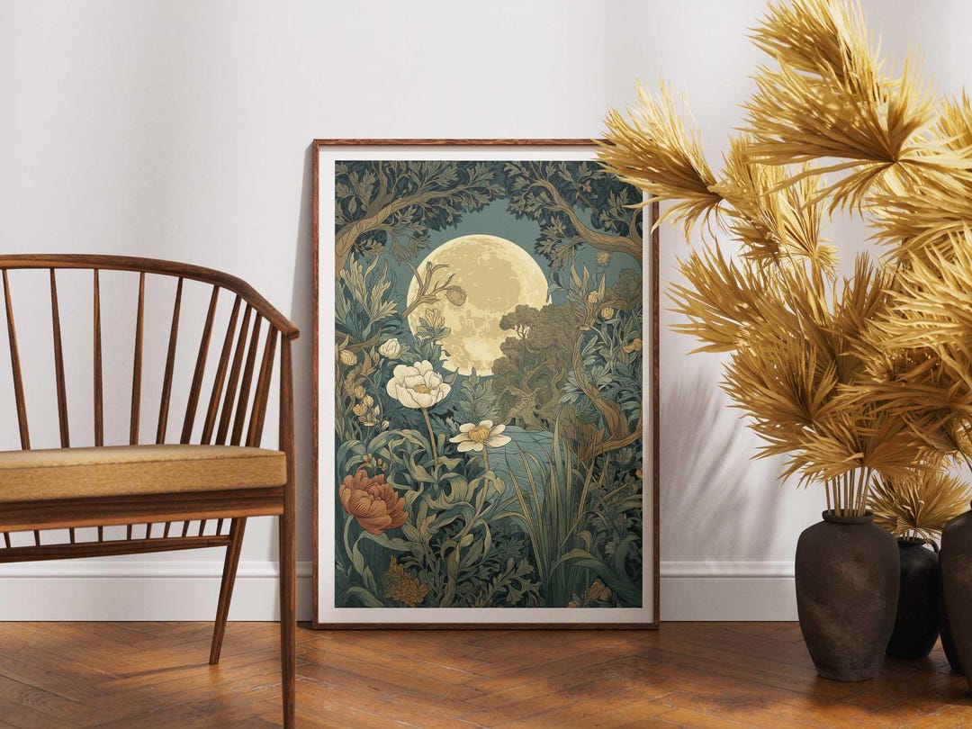 William Morris Full Moon Forest Poster – Art Nouveau Exhibition Print ...
