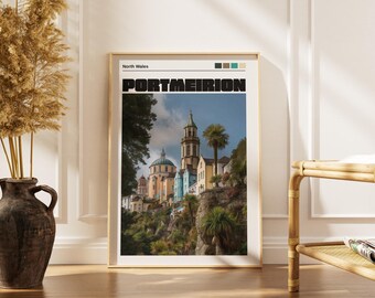 Portmeirion Art Print – North Wales Seaside Village Poster - Wall Art