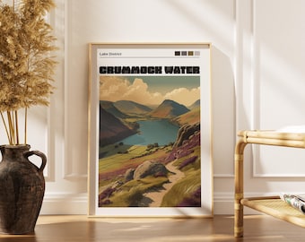 Crummock Water Reservior Druck - Lake Region Wanderposter - Cumbria Wandkunst