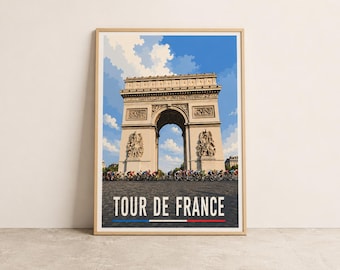 Tour De France Radsport Kunstdruck Kunstdruck: Champs-Élysées, Paris, Grand Tour Poster