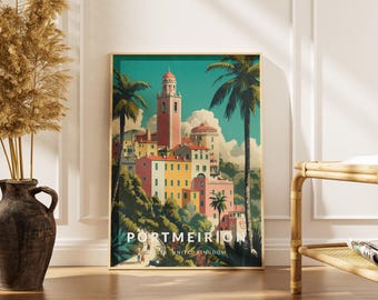 Portmeirion Art Print – North Wales Seaside Village Poster - Wall Art