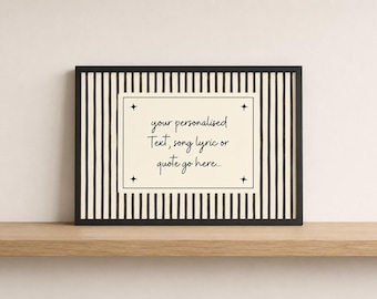 Stampa personalizzata con citazione del testo di una canzone: poster murale personalizzato con paesaggio / decorazione vintage con stelle e strisce