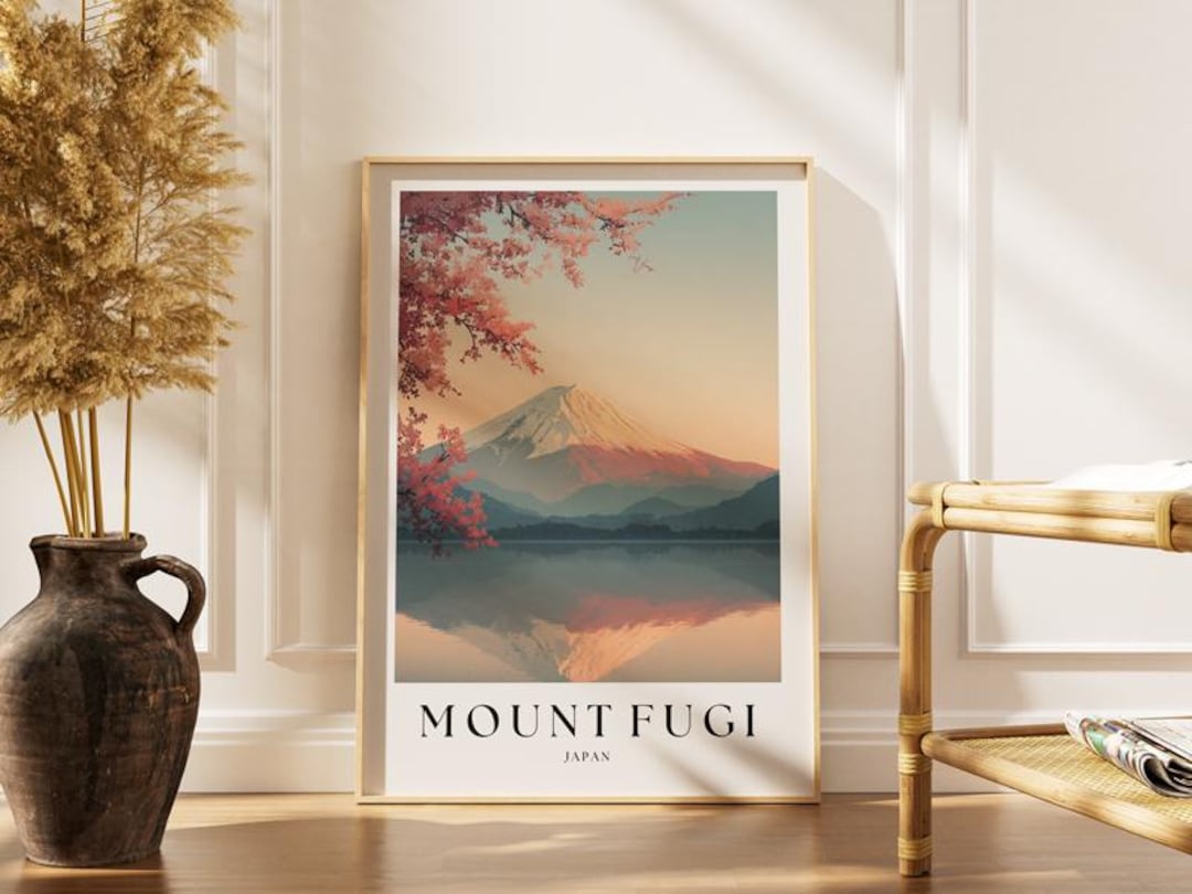 Mount Fuji Japan Art Print: Travel Poster - Etsy