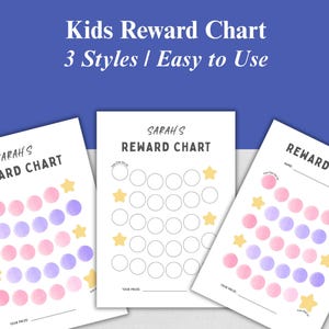 Reward Chart, Custom Kids Behavior Chart Printable, Baby Boy Girl Task Chart, Personalized Chore Tracker PDF Digital Download