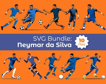 SVG Bundle Neymar da Silva (10 plików) World Cup 2026 - Digital Download