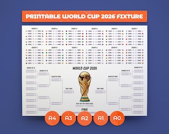 FIFA World Cup 2026 Wall Chart | Printable Soccer Schedule | Copa del Mundo | Football Bracket Poster | Instant Download