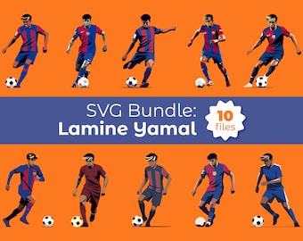 Pakiet SVG Lamine Yamal (10 plików) Mistrzostwa Świata 2026 - Pobieranie cyfrowe