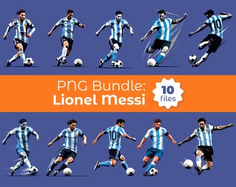 PNG Bundle Lionel Messi (10 plików) Mistrzostwa Świata 2026 - Pobieranie cyfrowe