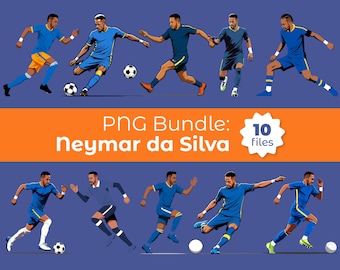 PNG Bundle Neymar da Silva (10 files) World Cup 2026 - Digital Download