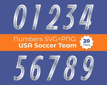 Paquete de números SVG/PNG para la Copa Mundial de EE. UU. 2026 (Descarga digital)