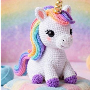 Einhorn Häkel PDF | Amigurumi Plüschtier | Einfaches Anfänger DIY | Sofort Download